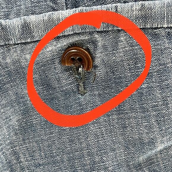 J Crew Stanton Shorts Mens Size 38 Blue 100% Cotton 8.5" Inseam BROKEN BUTTON - Picture 3 of 11